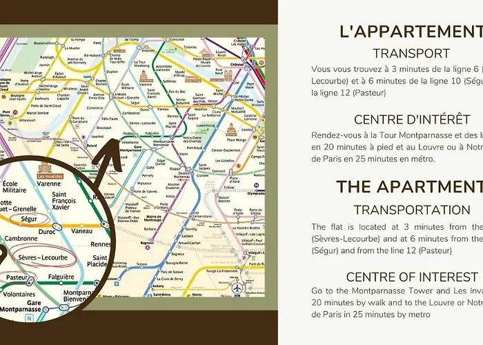 32#studio 2pers#sevres-lecourbe#necker Lägenhet